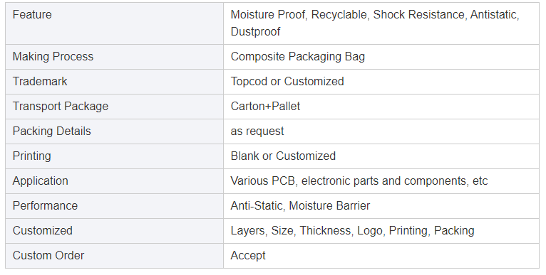 كيس رقائق الألومنيوم