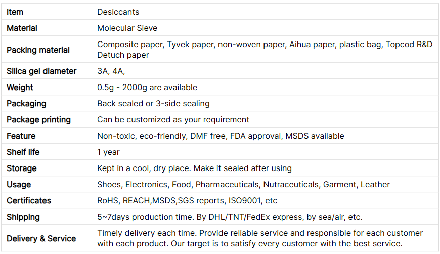 المجفف المنخل الجزيئي